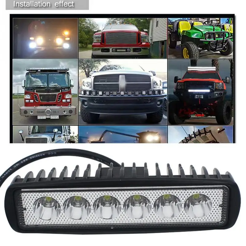 

18W Off-road Lights Car LED Light Headlights Bar Lamp Fog Driving SUV Car Boat Motor Outdoor Camping Car Light