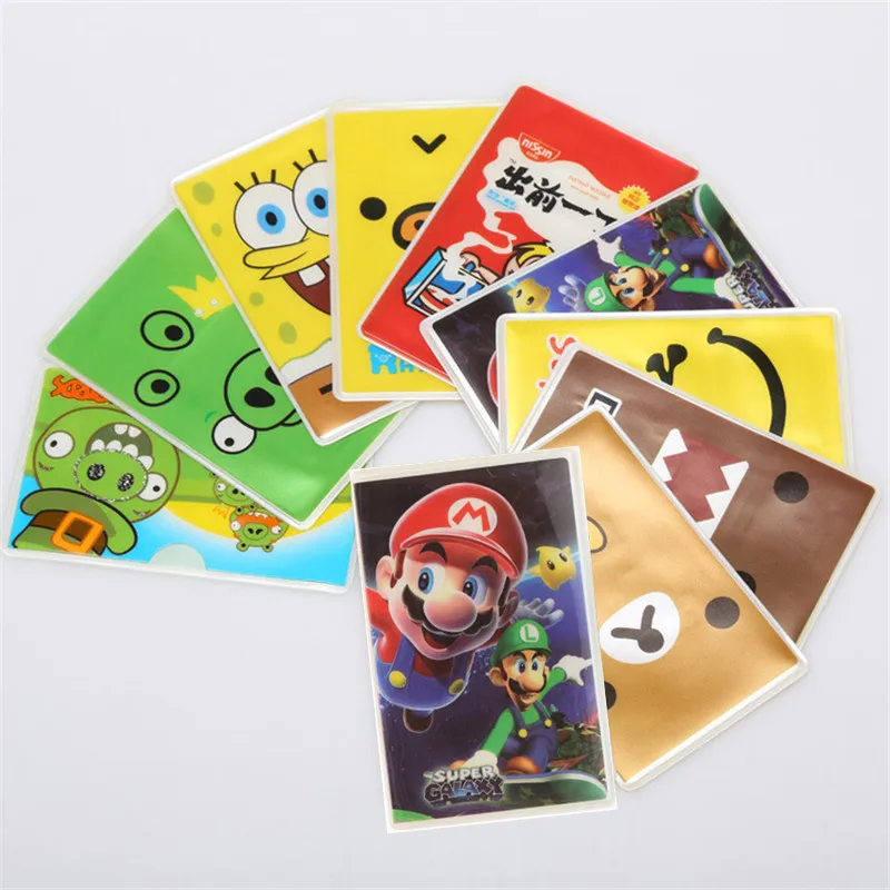 

Cute Cartoon Card Holder Spongebob Squarepants Business Credit Card Wallet Smile Face Bear Birds PVC Bus Card Covers 1 Card Case