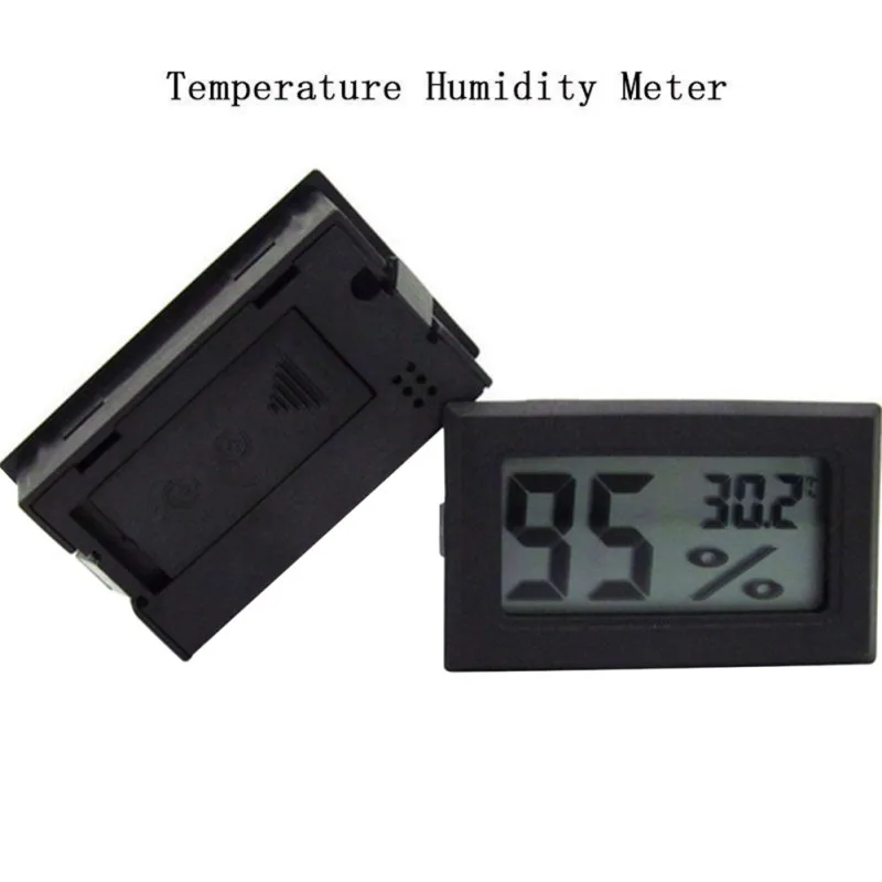 Мини ЖК-дисплей Цифровой термометр гигрометр крытый удобство Сенсор датчик влажности Температура белый черный встроенный измеритель
