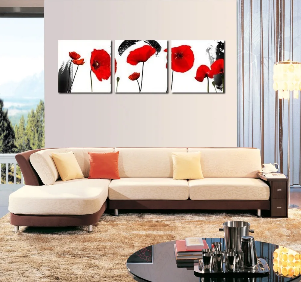 Poppy schilderen koop goedkope poppy schilderen loten van chinese ... Woonkamer kleuren rood