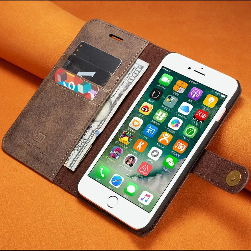 Чехол-книжка с откидной крышкой для iPhone 8 Plus, роскошный кожаный чехол-кошелек с отделением для карт, чехол для телефона чехол для iPhone 8 Plus 8 Plus, чехол Etui Capinha
