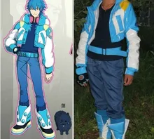 Custom Made DMMD Dramatical Murder Seragaki Aoba Cosplay Costume(Jackets+Belt+T-shirt+Gloves+Shoe Cover)