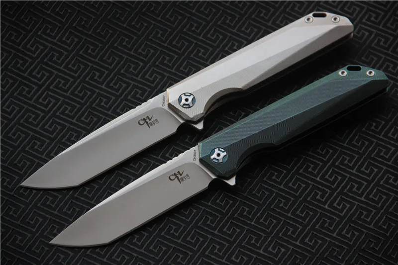 

NEW CH3507 Flipper folding knife M390 Blade ball bearings TC4 Titanium handle camping hunting pocket fruit Knives EDC tool