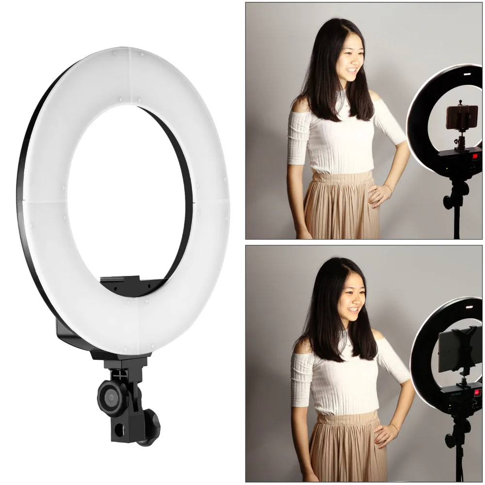 Neewer Camera Photo 14 inches Bi color 36W 192 Pieces Dimmable LED SMD Ring Light LCD Display