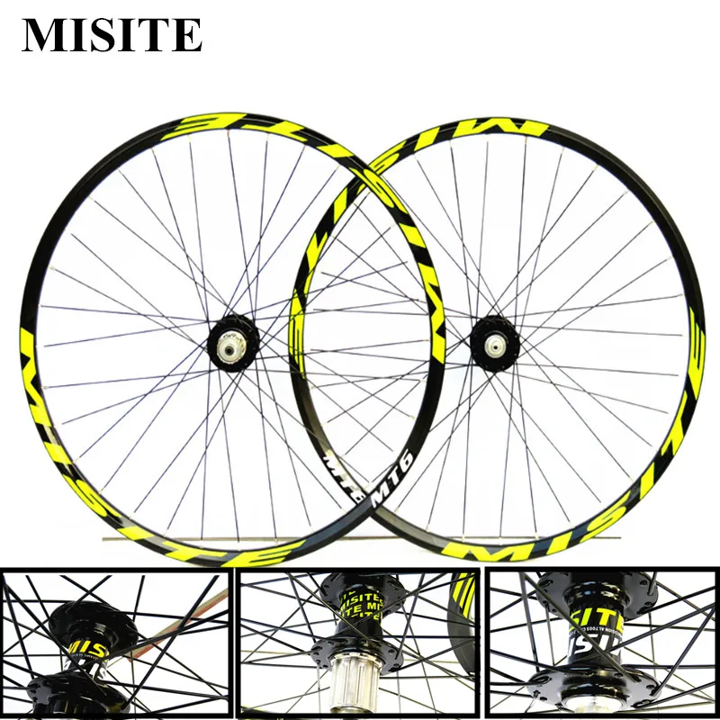 

26/27.5/29 inch mountain bicycle wheels 8/9/10/11 speed front 2 rear 4 bearing Aluminum Alloy wheel set disc brake mtb wheels