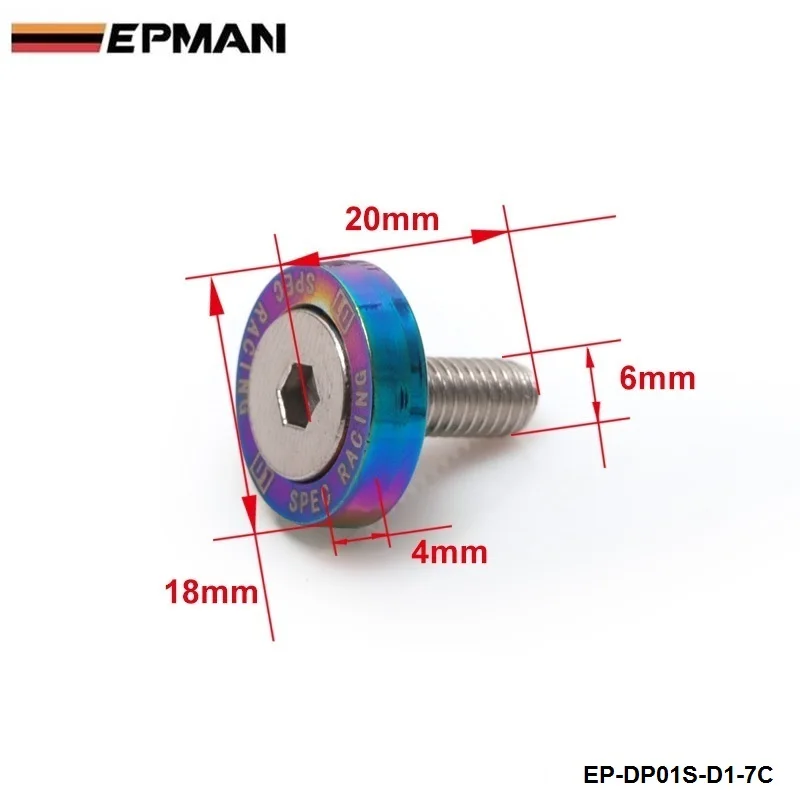 D1 спецификации 8 шт./пакет бамперы двигателя шайба увеличенная болт винт подходит для Honda Civic EK EP AP DC2 DC5 EP-DP01S-D1-ALBZ