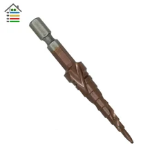 High Quality New HSS-Co Cobalt Spiral Grooved Step Drill Bits 1/4″ Hex Shank Wood Metal Cone Drilling 3-12mm Hole Saw M35