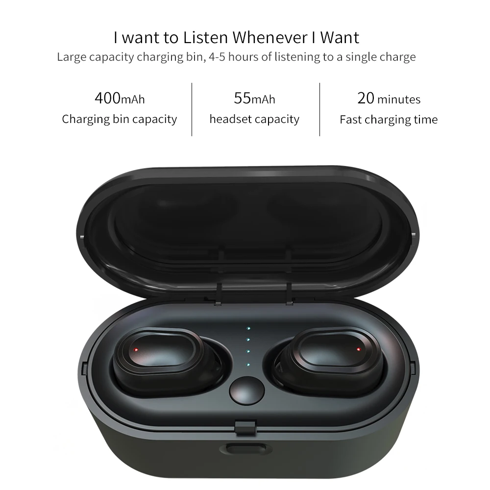 ANRY настоящие беспроводные наушники Bluetooth 5,0 в уши 3D стерео TWS наушники авто-пара беспроводные гарнитуры с микрофоном высокой четкости