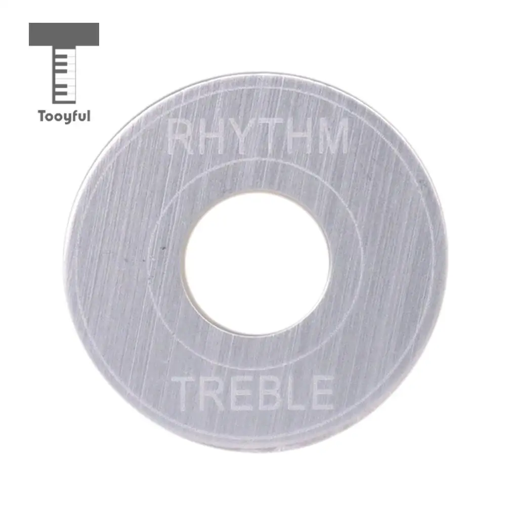 Tooyful Pack of 2 Guitar Toggle Switch Plates Washers Rythm Treble Rings DIY for LP Electric Guitar Replacement Parts