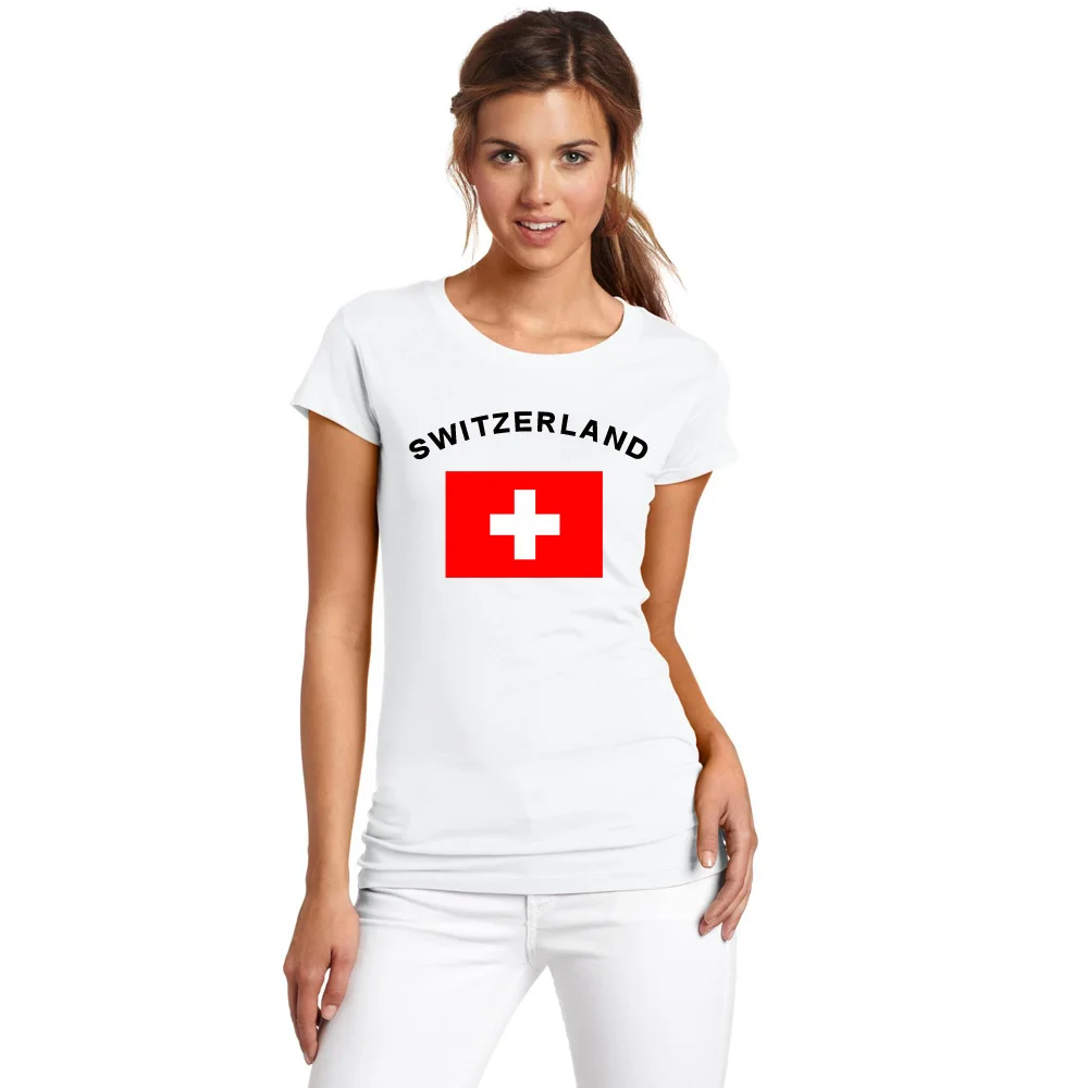 Женские летние футболки BLWHSA в европейском стиле швейцарские поклонники