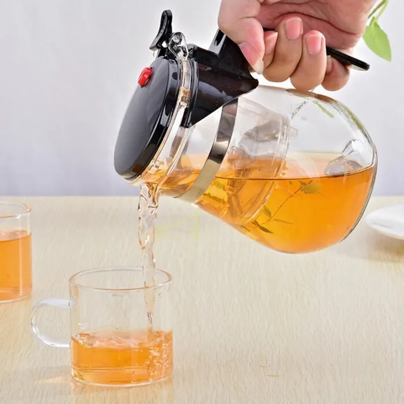 

High Capacity Heat-resistant Glass Flower Teapot With tea filter Removable and washable Tea Set Drinkware