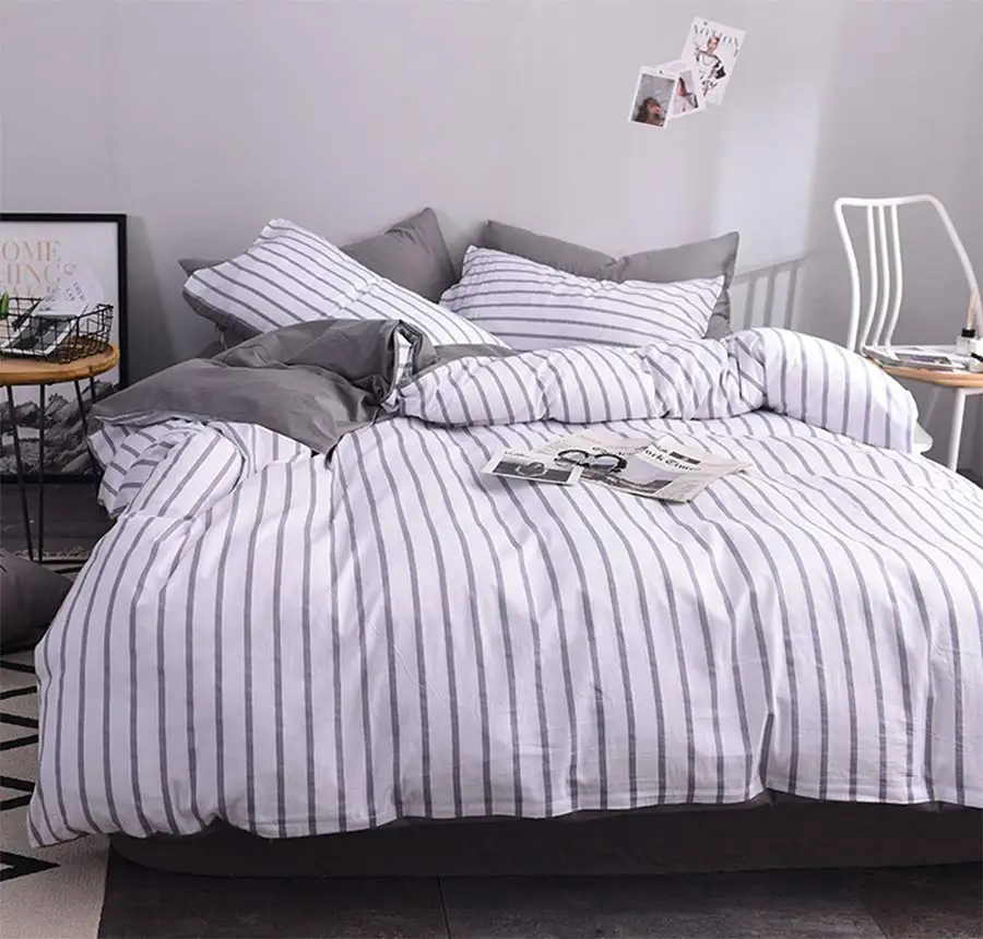 Modern geometric stripes bedding set,twin full queen king single double