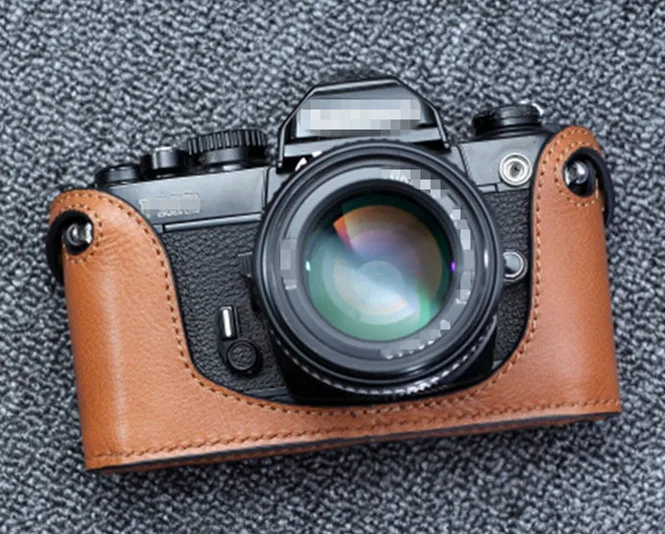 Кожаный чехол для камеры Nikon FM2 FE2 FE FM FM3A черный или коричневый винный красный шоколадный цвет - Цвет: YELLOW