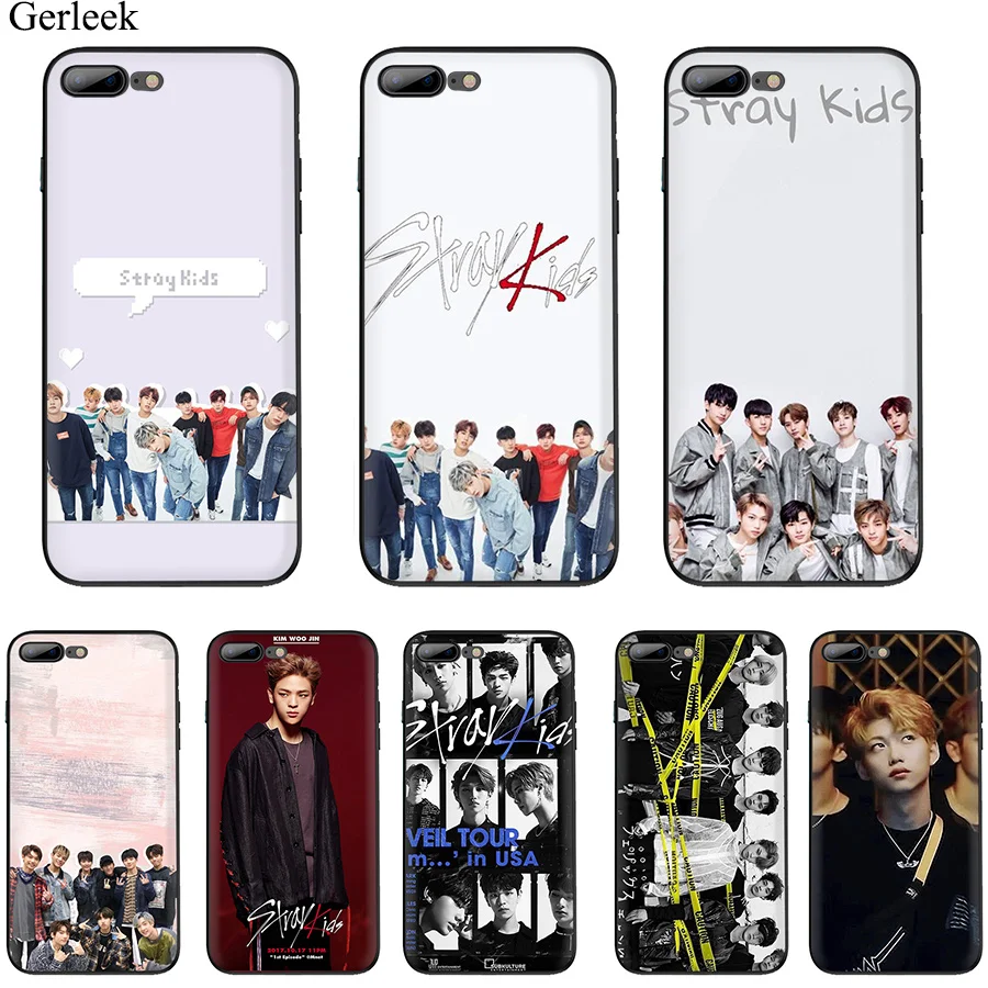 

Soft TPU Stray Kids KPop Mobile Phone Case for iPhone 7 8 6 6s Plus iPhone 11 Pro XR X XS Max 5 5s SE Cover