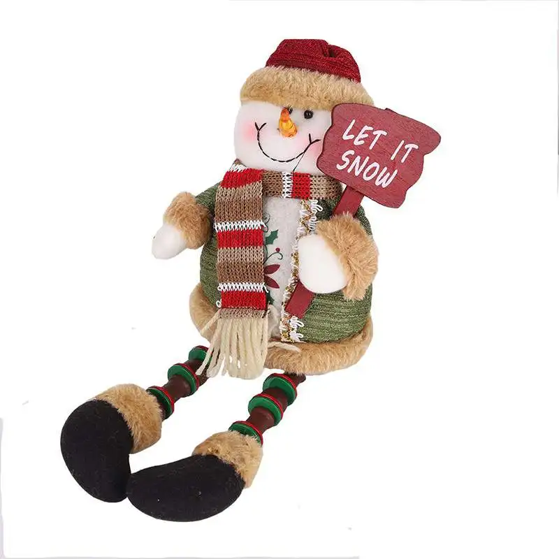 Рождественские украшения сидящий Рождественский Санта Клаус Снеговик фигурка, плюшевая игрушка кукла Рождественская вечеринка елка Рождественские товары