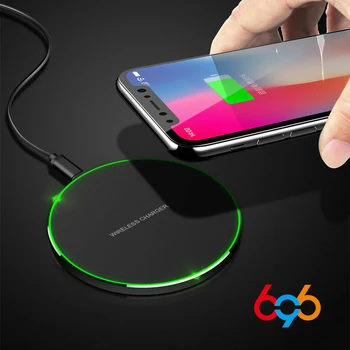

696 WP-68 10W Qi Wireless Charger for iPhone XS MAX/X/8 Visible Fast Wireless Charging pad for Samsung S11/9/S9+ S8 Note 10 9+ 8