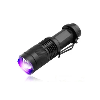 

3 Watts 365nm UV LED Flashlight Fluorescent Ultraviolet Lampe , 395nm Blacklight MINI Zoomable LED Torch for UV Curing Resin