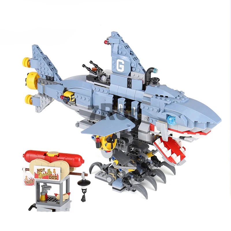 

Building Blocks Sets 10799 Ninja The Ninjago Movie Garmadon 6-Shark Diy Model Bricks 70656 Compatible with Lego Best Gift