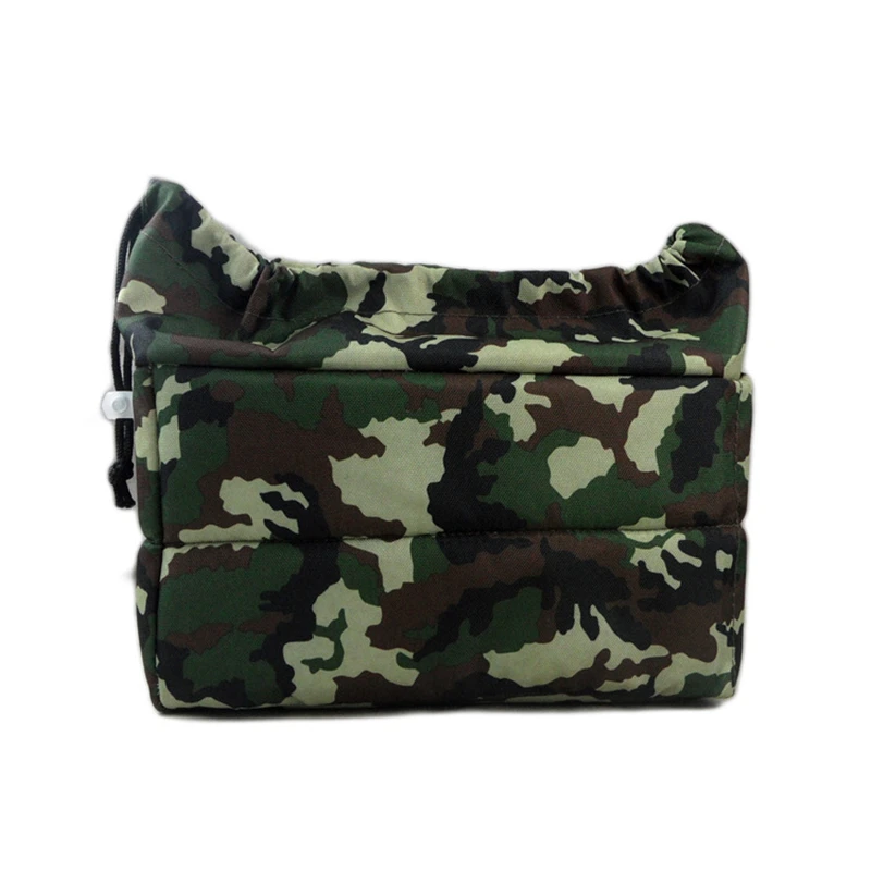 Camouflage-Print Bouquet Pocket Drawstring School Backpack Storage Accessory BT