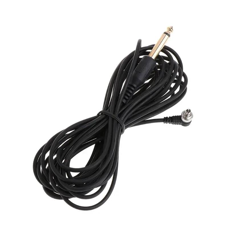 6.35mm Plug to PC Male Cable SYNC Cord Studio Flash Strobe Camera Light