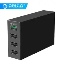 ORICO 4 порта QC2.0 5V2. 4A 9V2A 12V1. 5A настольное быстрое USB зарядное устройство для мобильного телефона для IPad iPhone x 5S 6s 7 8 plus huawei универсальное