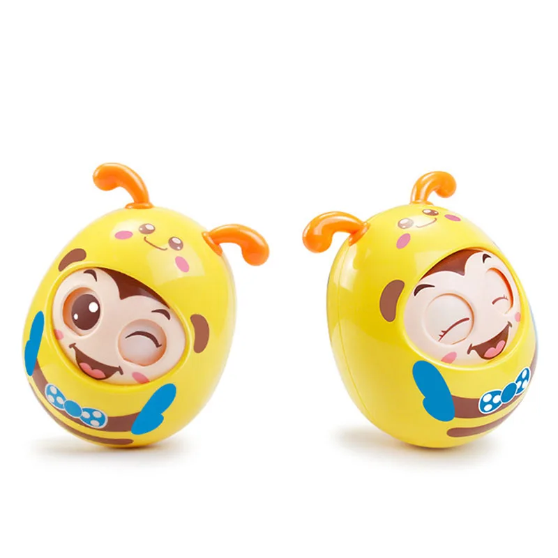 Мигающая игрушка-неваляшка мультяшная круглая мигающая ранняя развивающая игрушка Детская Музыкальная погремушка игрушка для малышей зубной гель