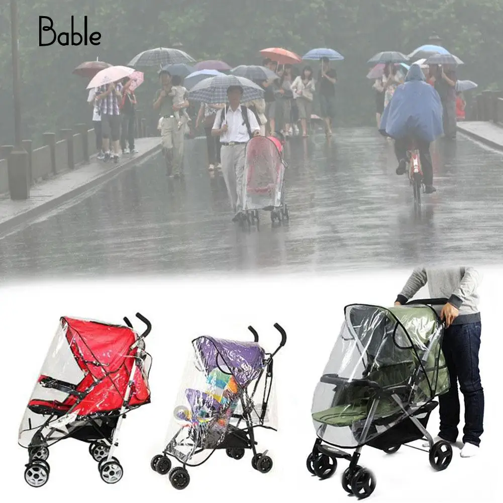 

Baby Universal Waterproof Stroller Rain Cover Wind Dust Shield Pushchair Cover^