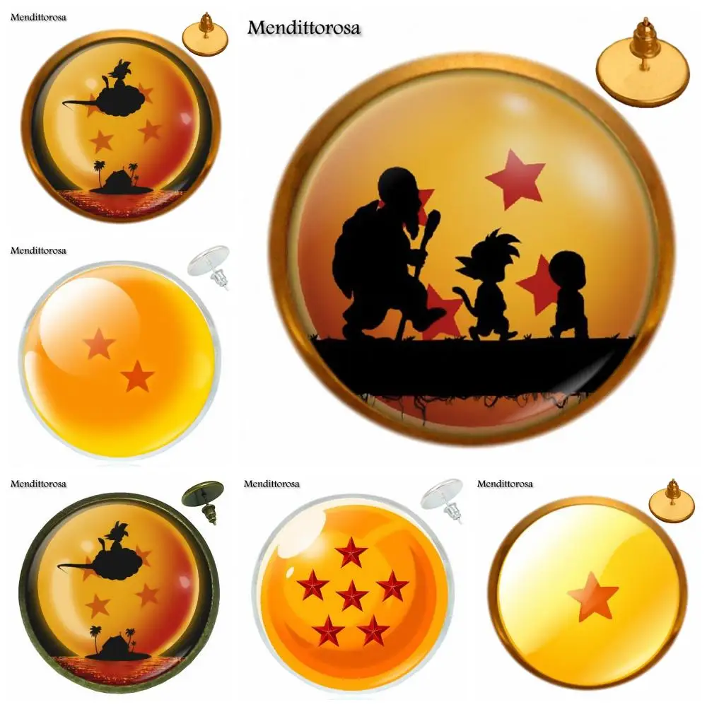 Для девочек Подарки Дракон Мяч Рождественский серьги бронза/серебристый/золотистый Клип Серьга-гвоздик серьги