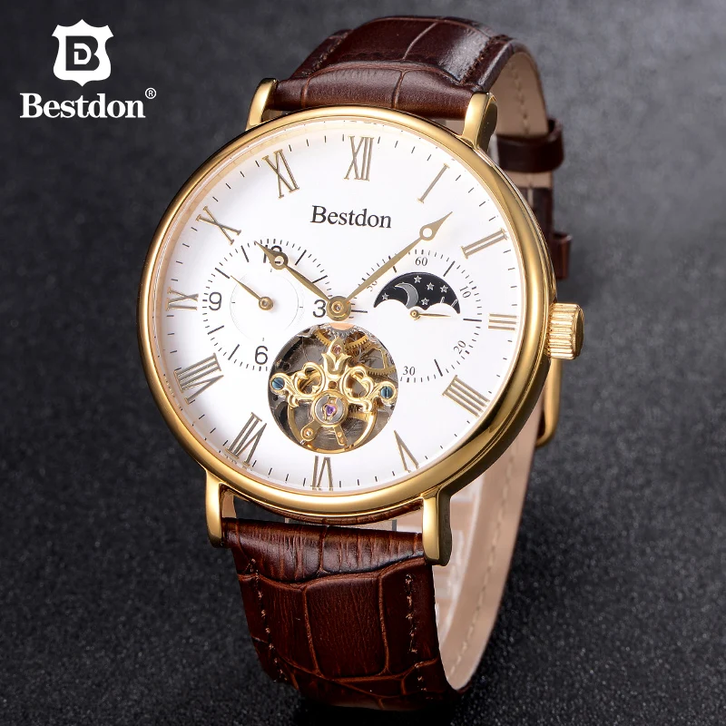 Классические мужские часы Tourbillon лучшие брендовые Роскошные автоматические