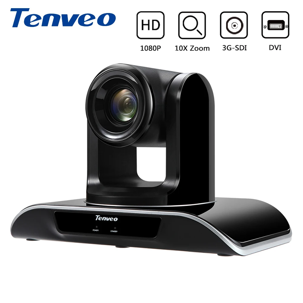 Tenveo 3MP VHD10N 10X التكبير SDI كاميرا كامل 1080 P PTZ HDMI كاميرا فيديو للمؤتمرات 3G-SDI للعرض بث الوسائط المتعددة