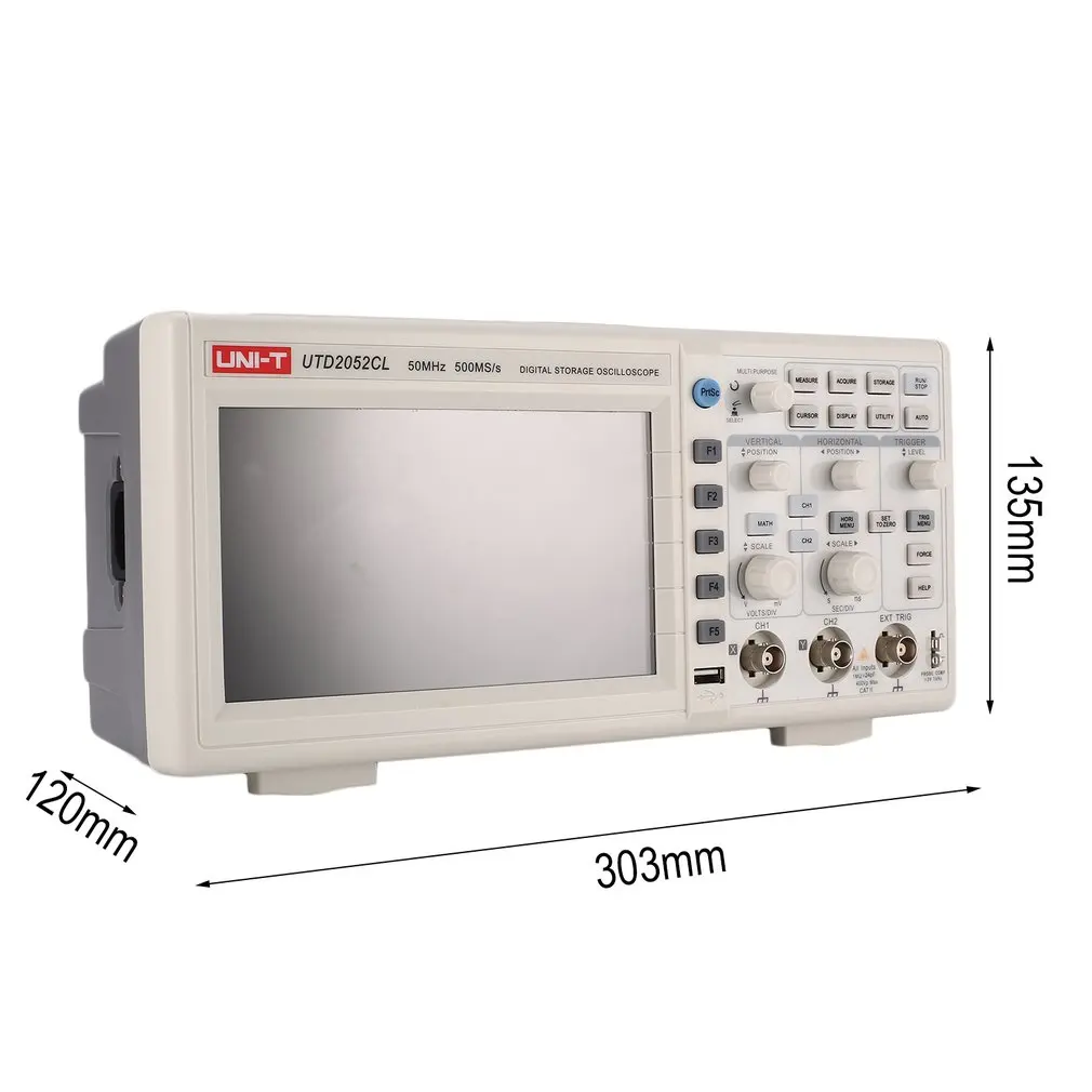 UNI T UTD2052CL цифровой осциллограф 50 мГц 2 Каналы запись USB генератор сигналов