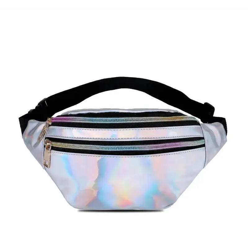 Женская голографическая поясная сумка, лазерная поясная сумка, сумка через плечо, нагрудная сумка - Цвет: A4