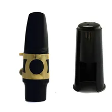 E плоский альт мундштук саксофона набор с золотом или никелевым покрытием белый зажим для мундштука Музыкальные инструменты