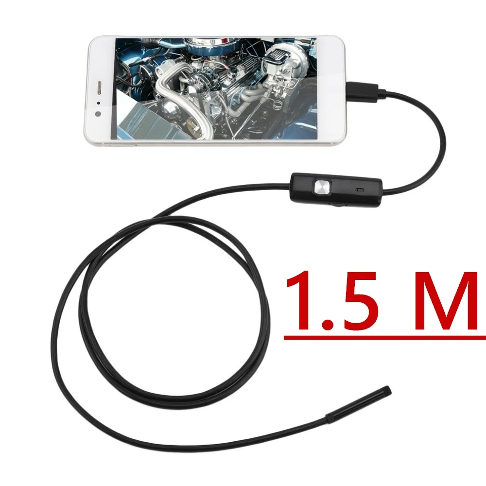 Белый 1/1. 5/2/3,5/5 м 5,5 мм эндоскоп камера 720 P HD USB эндоскоп 6 светодиодный мягкий кабель водонепроницаемый осмотр бороскоп для андроида ПК - Цвет: Белый