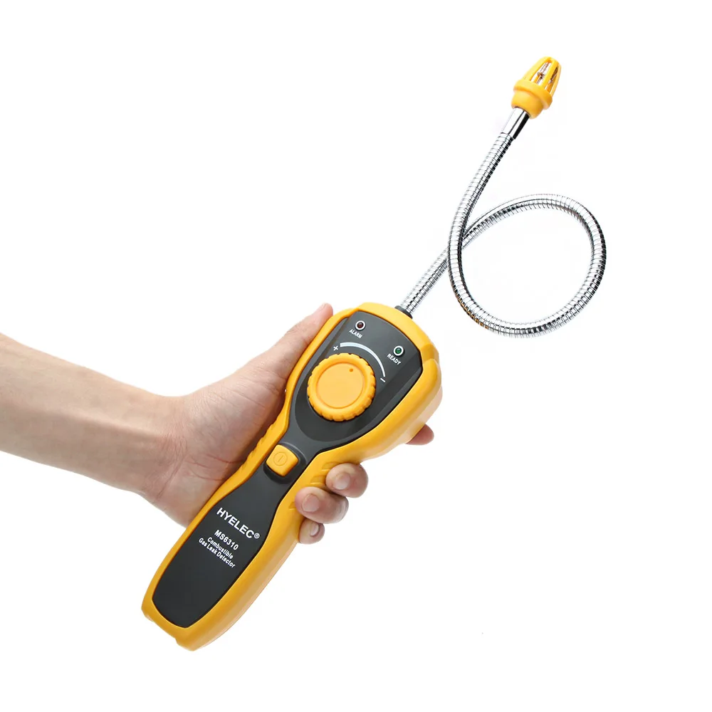 

HYELEC MS6310 Portable Multi-function Methane and other Combustible Gas Leak Detector 10%~40% Sound Light Alarm Sensitivity