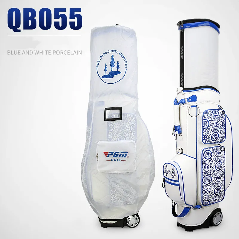 PGM Golf Женская сумка сине-белая фарфоровая вышивка Гибкая балетная подушка безопасности для женщин