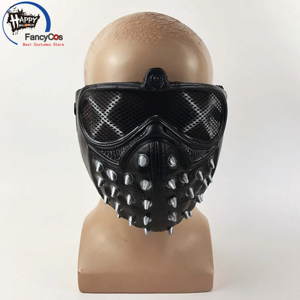 

Game Watch Dogs 2 Mask Marcus Cosplay Rivet Hard ABS Half Face Wrench Masks Helmet Halloween Masquerade Christmas Party Props