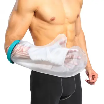 

Adult short arm Blue and white bath wound protector Length 58cm