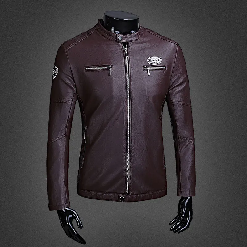 Motorcycle Leather Jackets Men Coat For Men Leather Clothing Black