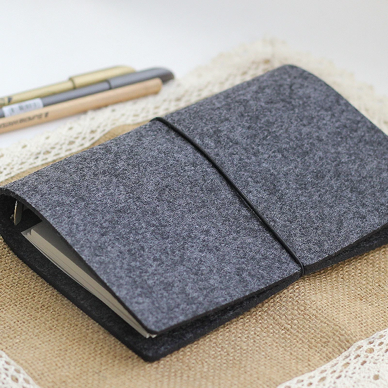 

Harphia Felt A5 plan binder office supplies ring binder shell fabric note book loose leaf inner core A6, A7 notebook diary