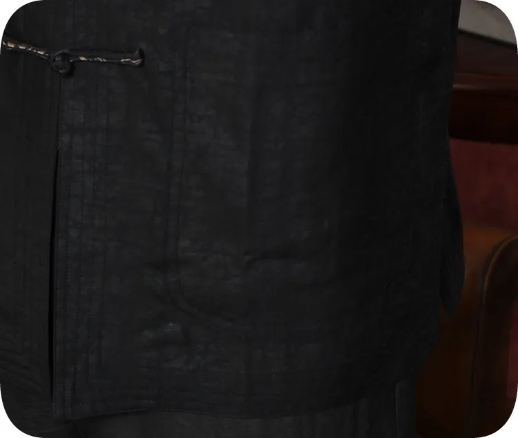 Популярные черные Китайская традиционная Для мужчин кунг-фу топы Короткий рукав Классический Мандарин рубашка с воротником Размеры M, L, XL