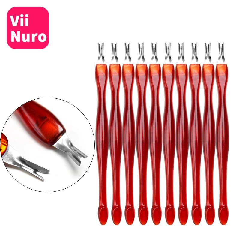 

ViiNuro 5PCs/Set Stainless Steel Cuticle Pusher For Cuticle Removal Manicure Tool For Nails Art Nail Shovel Trimming Dead Skin