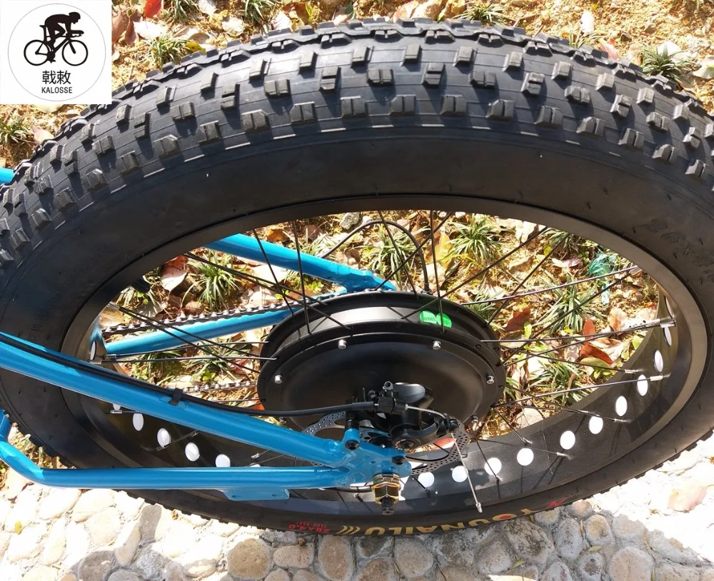 Top Kalosse  Aluminum  electrical snow bike  Hydraulic brakes 48V 1000W  motor  electric  fat  bike  26*4.0 27 speed M370 8 Top Kalosse  Aluminum  electrical snow bike  Hydraulic brakes 48V 1000W  motor  electric  fat  bike  26*4.0 27 speed M370 8