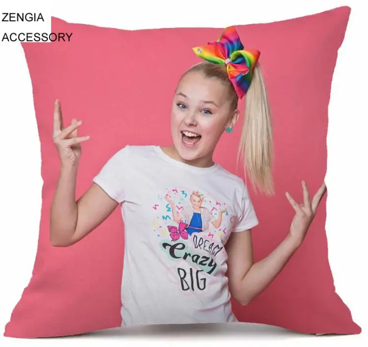 ZENGIA JoJo Siwa Наволочка на подушку размером 45*45, декоративная девочка Подушка Чехол Наволочка из полиэстера для декоративной диванной подушки детские подушки - Цвет: 17