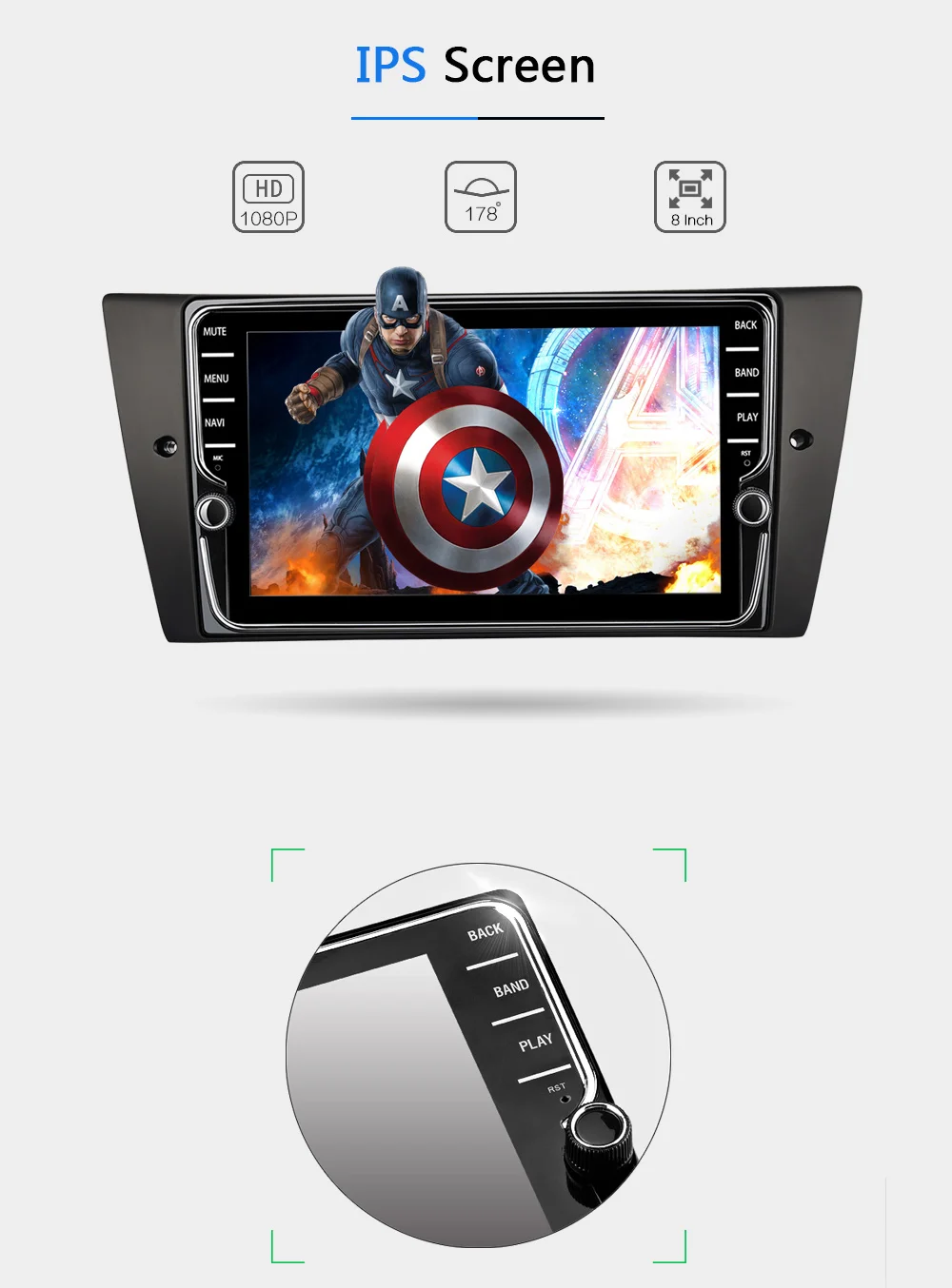 Excellent Funrover IPS android 8.0 2 din car dvd radio multimedia player for BMW 320 328 3 Series E90 E91 E92 E93 whit gps tape recorder 18