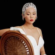 Chapeau mariage2018 кружевной Кристалл Роскошная шляпка невесты Пользовательские Свадебные аксессуары gelin tac aksesuarlar