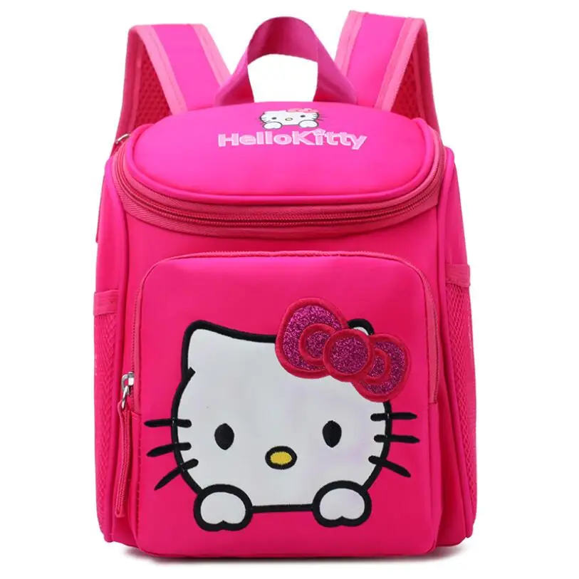 

Children Cartoon SpiderMan School Bags 2019 Kids hello kitty Backpack Waterproof Schoolbags Satchel for boys and girls