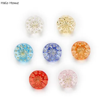 

50pcs Shank Acrylic Buttons Sewing Scrapbooking Gift Handwork Home Clothing Decor 13mm