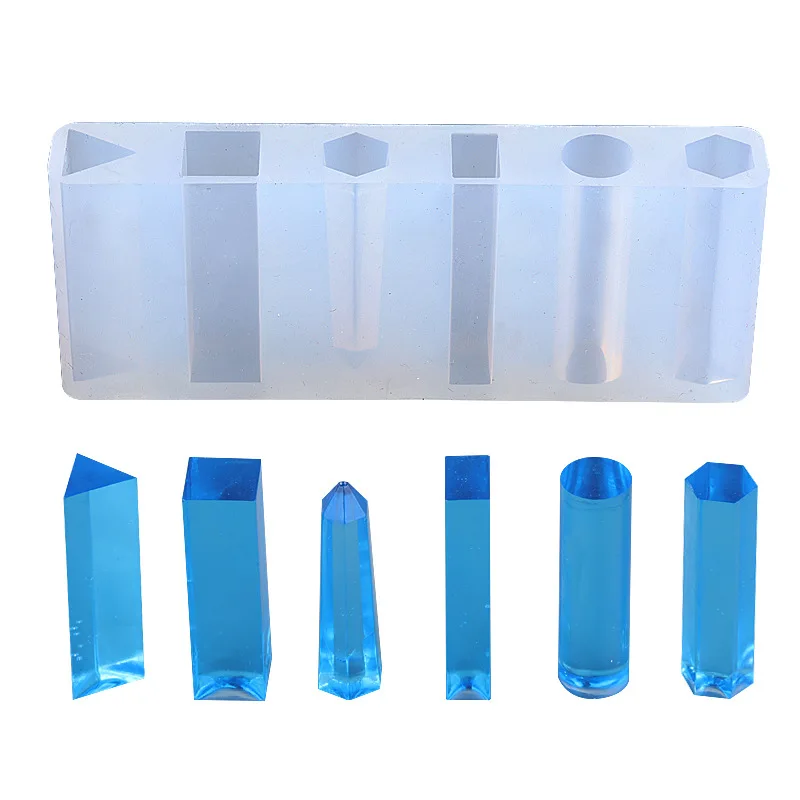 

Epoxy Material Pendant DIY Crystal Epoxy Mold Hexagon Round Triangle Square Crystal Epoxy Mold