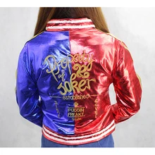 2017 Comando Suicida Mujeres Chaquetas Mujer Trajes de Anime Nueva Película de Batman Harley Quinn Cosplay Moda Bordado prendas de Vestir Exteriores Abrigos